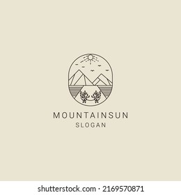 Mountain logo design icon template
