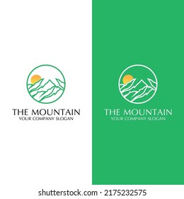 Mountain logo design icon template