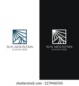 Mountain logo design icon template