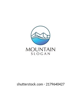 Mountain logo design icon template