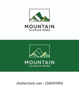 Mountain logo design icon template