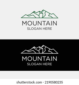 Mountain logo design icon template