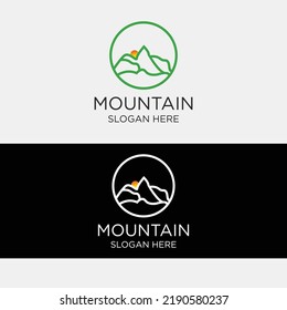 Mountain logo design icon template