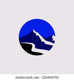 Mountain logo design icon template vector illustration.