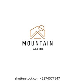 Mountain logo design icon vector