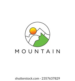Mountain logo design icon vector