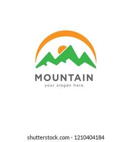 mountain logo design illustration