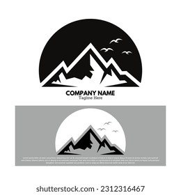 Mountain logo design illustration. Nature logos concept