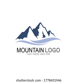 Mountain logo design illustration, Simple icon, Adventure logo