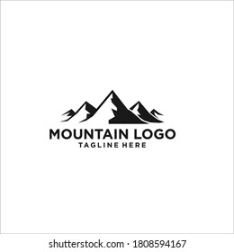 Mountain logo design illustration, Simple icon, Adventure logo