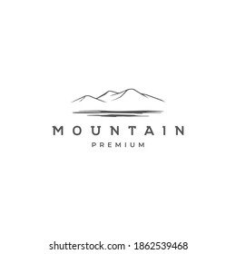 Plantilla vectorial de diseño de logotipo de montaña