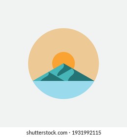 Mountain logo design illustration vector template
