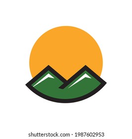 Mountain logo design illustration vector eps format , suitable for your design needs, logo, illustration, animation, etc.