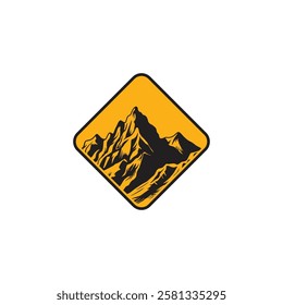 Mountain logo design inspiration, Mountain illustration, outdoor adventure . Vector graphic print for t shirt and other uses