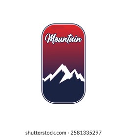 Mountain logo design inspiration, Mountain illustration, outdoor adventure . Vector graphic print for t shirt and other uses