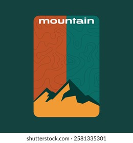 Mountain logo design inspiration, Mountain illustration, outdoor adventure . Vector graphic print for t shirt and other uses