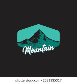 Mountain logo design inspiration, Mountain illustration, outdoor adventure . Vector graphic print for t shirt and other uses