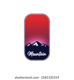 Mountain logo design inspiration, Mountain illustration, outdoor adventure . Vector graphic print for t shirt and other uses