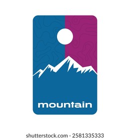 Mountain logo design inspiration, Mountain illustration, outdoor adventure . Vector graphic print for t shirt and other uses