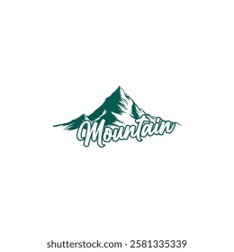 Mountain logo design inspiration, Mountain illustration, outdoor adventure . Vector graphic print for t shirt and other uses