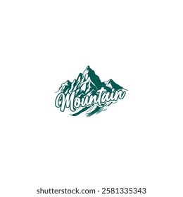 Mountain logo design inspiration, Mountain illustration, outdoor adventure . Vector graphic print for t shirt and other uses