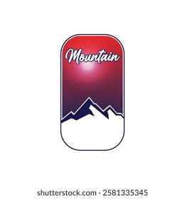 Mountain logo design inspiration, Mountain illustration, outdoor adventure . Vector graphic print for t shirt and other uses