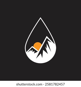 Mountain logo design inspiration, Mountain illustration, outdoor adventure . Vector graphic print for t shirt and other uses