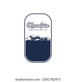 Mountain logo design inspiration, Mountain illustration, outdoor adventure . Vector graphic print for t shirt and other uses