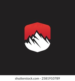 Mountain logo design inspiration, Mountain illustration, outdoor adventure . Vector graphic print for t shirt and other uses