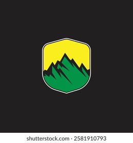 Mountain logo design inspiration, Mountain illustration, outdoor adventure . Vector graphic print for t shirt and other uses