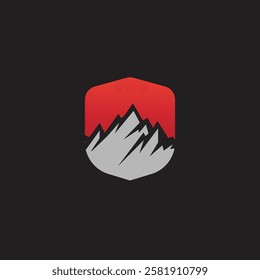 Mountain logo design inspiration, Mountain illustration, outdoor adventure . Vector graphic print for t shirt and other uses