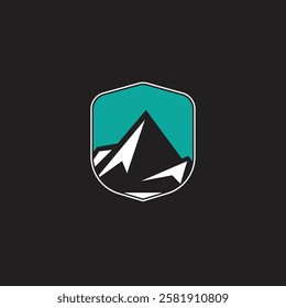 Mountain logo design inspiration, Mountain illustration, outdoor adventure . Vector graphic print for t shirt and other uses