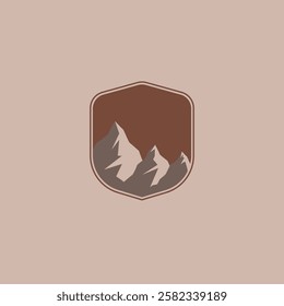 Mountain logo design inspiration, Mountain illustration, outdoor adventure . Vector graphic print for t shirt and other uses