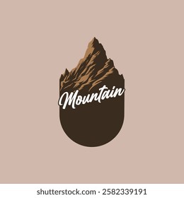 Mountain logo design inspiration, Mountain illustration, outdoor adventure . Vector graphic print for t shirt and other uses