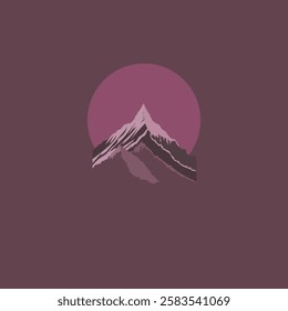 Mountain logo design inspiration, Mountain illustration, outdoor adventure . Vector graphic print for t shirt and other uses