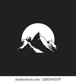 Mountain logo design inspiration, Mountain illustration, outdoor adventure . Vector graphic print for t shirt and other uses