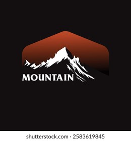 Mountain logo design inspiration, Mountain illustration, outdoor adventure . Vector graphic print for t shirt and other uses