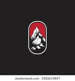 Mountain logo design inspiration, Mountain illustration, outdoor adventure . Vector graphic print for t shirt and other uses