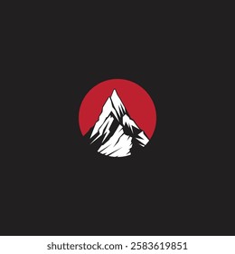 Mountain logo design inspiration, Mountain illustration, outdoor adventure . Vector graphic print for t shirt and other uses