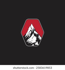 Mountain logo design inspiration, Mountain illustration, outdoor adventure . Vector graphic print for t shirt and other uses