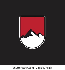 Mountain logo design inspiration, Mountain illustration, outdoor adventure . Vector graphic print for t shirt and other uses