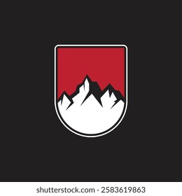 Mountain logo design inspiration, Mountain illustration, outdoor adventure . Vector graphic print for t shirt and other uses