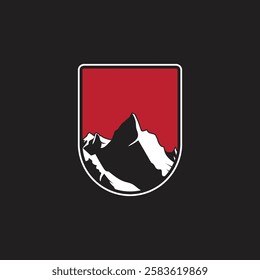 Mountain logo design inspiration, Mountain illustration, outdoor adventure . Vector graphic print for t shirt and other uses