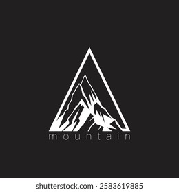 Mountain logo design inspiration, Mountain illustration, outdoor adventure . Vector graphic print for t shirt and other uses