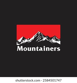 Mountain logo design inspiration, Mountain illustration, outdoor adventure . Vector graphic print for t shirt and other uses