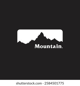 Mountain logo design inspiration, Mountain illustration, outdoor adventure . Vector graphic print for t shirt and other uses