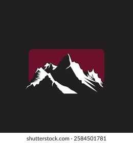 Mountain logo design inspiration, Mountain illustration, outdoor adventure . Vector graphic print for t shirt and other uses