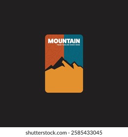 Mountain logo design inspiration, Mountain illustration, outdoor adventure . Vector graphic print for t shirt and other uses