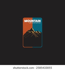 Mountain logo design inspiration, Mountain illustration, outdoor adventure . Vector graphic print for t shirt and other uses