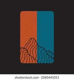 Mountain logo design inspiration, Mountain illustration, outdoor adventure . Vector graphic print for t shirt and other uses